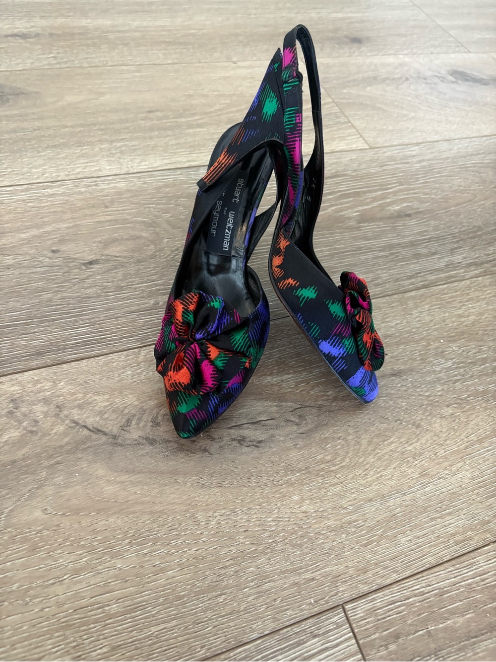 Vintage Stuart Weitzman Matching Heels & Clutch Set | 90s Designer - Picture 6 of 14